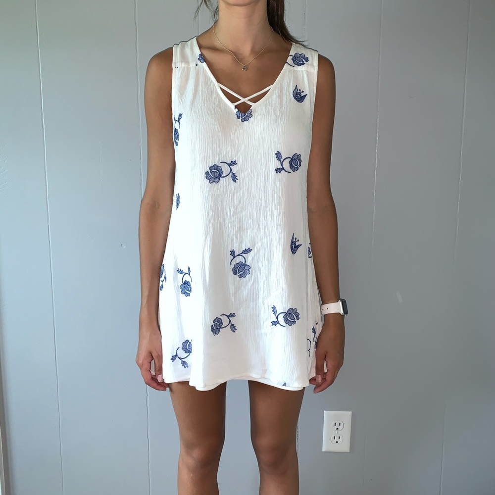 White Embroidered Dress